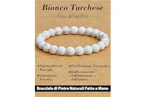 Landorilo Bracciale in Pietra Semipreziose Naturale Fatto a Mano Elastico per Donna Uomo, 8MM Pietre Gemme Rotonde Altamente Lucide Bracciali Yoga, Braccialetti Chakra