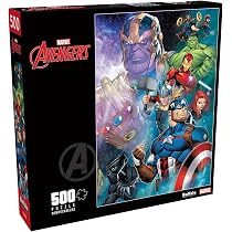 AQUARIUS Marvel Captain America Puzzle – 1000 Teile, 50.8x71.1 Cm, Blendfrei, Kaum Puzzlestaub, Offiziell Lizenziert