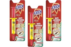 Catch - Gel Anti cafards 10 GR, SERINGUE Insecticide LOT DE 3