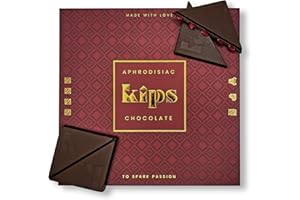 kips Czekolada gorzka dla par | Maca, Ashwagandha, Muira Puama, nasiona granatu | Prezent dla partnera | Made in Germany | 1 pudełko – 4 porcje – 100 g