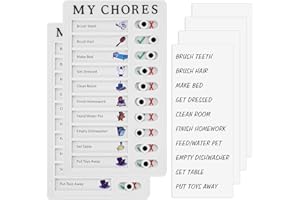 ABEILLO 2 Stück Chore Chart Memo Checklist Board, 20x12cm Kunststoff To-Do-Liste Nachrichtentafel mit 4 Blanko Papier, Abnehmbar Aufgabenplanung Liste für Kinder zum Schule Lernplanung Zeitplan Erinnerung