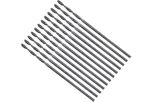 METALLIXITY Drill Bit (1mm) 12Pcs, 4241 High-Speed Steel Straight Shank Nitriding Black 118° for Wood Plastic Iron Copper Aluminum Low Soft Metal