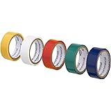 AmazonCommercial Vinyl Plastic Colored Tape, 1.9 centimeters by 3.17-Meters, Multi-Color, 10-Pack