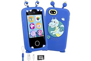 DHAPY Kids Phones for Boys with Dual Camera Christmas Birthday Gifts for 3 4 5 6 7 8 Year Old, Kids Smart Phone Toy Built-in 8G SD Card