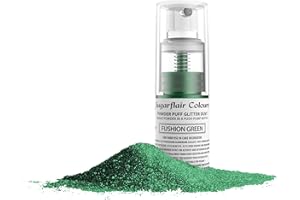 Sugarflair Colours Pump Spray Powder Puff Fusion Green - Vert Fusion - Colorant Alimentaire Gâteaux, Cupcakes, Décorations - Spray Non-Aérosol - 10g