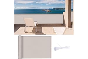 LOVE STORY Frangivista Balcono Schermi Divisori e Protettivi per Balconi (HDPE) 0,9 x 5 m per Balcone da Giardino Esterno,Taupe