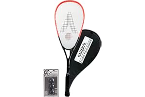 RACKETWORLD Karakal Carbo Tour Black Squash Racket with Cover - Squash Ball Option