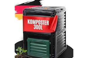 2Friends Kompostownik kuchenny 300 l, stabilny plastik, składana pokrywa, H83 x 61 x 61 cm, termiczny kompostownik w 100% z recyklingu, EU