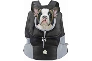 HYKIEE Sac Transport Chat, Sac à Dos Chat Respirant et Pliable, Caisse Cage de Chat pour Petits Chats et Chiens Chiot avec Laisse de Sécurité Intérieure, Pet Carrier pour Voyage Randonnée Camping