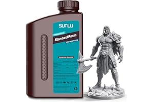 SUNLU 3D Printer Resin 1KG, Faible retrait et durcissement rapide Résine standard, 1000G.Gris