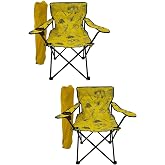 Bofigo 2 Camping Chair Folding Chair Garden Chair Picnic Beach Chair Patterned Yellow