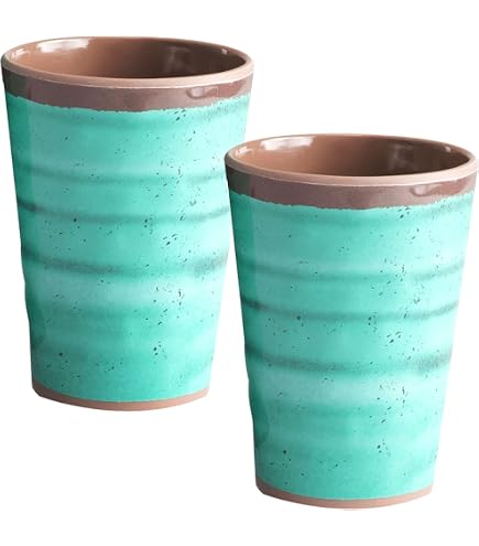 Juego De 4 Tazas Bo-Camp Aqua - Melamina Irrompible, Aptas Para Lavavajillas, Ligeras Y Resistentes, Diseño Unisex En Colores Agua/terra