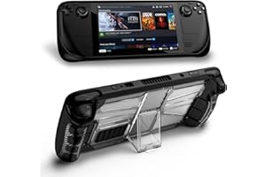 DLseego Custodia per Steam Deck, con Staffa Incorporata Regolabile Multiangolo,Compatibile con le Steam Machines, Assorbimento Degli Urti e Resistenza ai Graffi - Supporto Trasparente