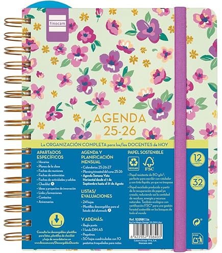 Agenda De Citas 2025-2026, Semanal, Diaria Por Hora Color De
