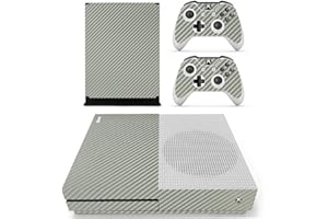 DOTBUY Xbox One S Autocollant Console Decal Vinyl Skin Sticker + 2 Autocollant Manette + 1 Autocollant Kinect Set (Carbon Fiber Grey)