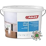 ADLER Muurverf wit Aviva ultra-wit, 1 liter dispersieverf met hoge dekking voor binnen