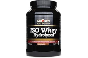 Crown Sport Nutrition ISO Whey Hydrolyzed Optipep 90, Proteína de Suero de Leche Hidrolizada, Sabor de Chocolate - 918 g