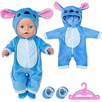 Puppenkleidung Set Für 35-43cm Babypuppen - 4-teiliges Outfit Mit Tier-Motiv