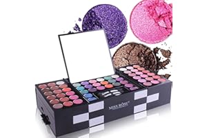 CHAWHO Lidschatten Palette 142 farben Schminkkoffer mit Schminke - Bunte Lidschatten Palette Schminkset Frauen Makeup Sets Matte Lidschatten Palette für Profi-und Tägliche