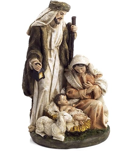 Paben 6 Calamite Per Presepe – Sacra Famiglia In Resina – 4,2 Cm – Natività, Decorazioni Natalizie Magnetiche - 4
