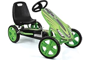 hauck Speedster Kart Pedales para Niños, Go Kart desde 4 años hasta 50 kg, Freno de Mano, Asiento Ajustable en 3 Posiciones, Marco de Acero
