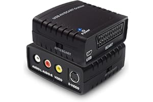 Rybozen Grabber Video-Capture-Karte überträgt Hi8 VHS TV-Format auf DVD, Scart auf USB, Audio- und Video-Recorder für Windows 7, 8, 10, 11 / Mac OS Analog-Konverter auf Digital