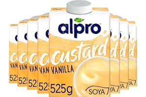 8 x 525g Alpro Custard Vanilla Flavour Made with Soya Gluten Free Plant-Based