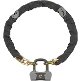 Yale YCL3/10/110/1 Chain Padlock Bike Lock, Black-Grey, 1100mm