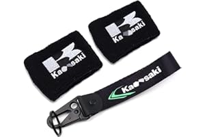 BINGYUAN Motorcycle Front Fluid Oil Brake Reservoir Socks & Keychain For Z1000SX Z900RS Z 750 ZX6R ZX10R NINJA1000 SX ZH2/SE NINJA H2/R (Color : 2KFBS Black)