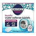 Ecozone Laundry Water Softener Tablets, De-scaler Prevents Limescale & Makes Cleaning Detergent More Effective, Protects & Maintains Washing Machine Appliance, with Salt, Vegan-Friendly (32 Tablets)