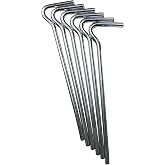 P2 Kalın &Ccedil;elik Metal &Ccedil;adır Kazığı Demiri Kaymaz Kancalı Branda &Ccedil;ivisi Paslanmaz &Ccedil;elik G&uuml;m&uuml;ş 6 Adet