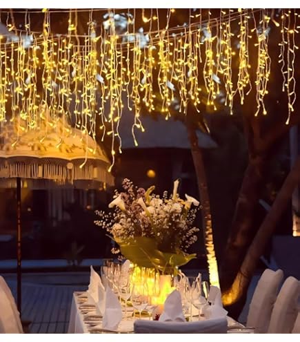 LED Lichterkette 'Eiszapfen' 3,6 M – 100 Warmweiße LED, Lichtervorhang Für Fenster & Weihnachtsdeko, IP20