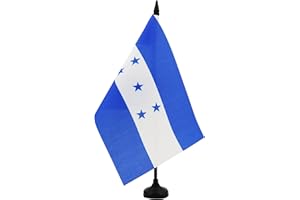 BANDERA de MESA de HONDURAS 21x14cm - BANDERINA de DESPACHO HONDUREÑA 14 x 21 cm - AZ FLAG