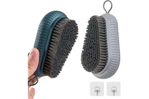 ACTIMED Nagel Bürsten 2 Stück, 15,2x7,6cm Reinigungsbürste mit Umhängeband/Handfeger für Gastronomie, Krankenhaus, Handfeger für Kinder, Nägelreinigung die Arbeitern Inklusive zwei selbstklebenden Haken