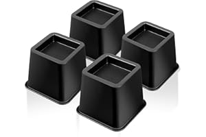 MixDora 4x 3 inch PP Bed Chair Risers Feet Leg Lift Furniture Raisers Stand Dinner Table