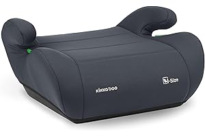 KikkaBoo Sitzerhöhung Auto Kinder i-UP, i-Size, 125-150 cm, Gruppe 3, 7-12 Jahre, 22-36 kg, Leichter Einbau mit Gurt, Grau
