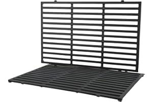 LOKHING 7524 49,5 cm Gusseisen Grillroste Grillrost für Weber Genesis E-310/ E-320/ E-330, Genesis S-310/ S-320/ S-330, Genesis EP-310/ EP-320/ EP-330 Gasgrill, Ersatz für Weber 7524/7528