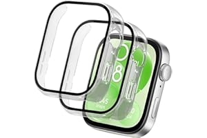 Seltureone 2 Pack Watch Case Compatible with Huawei Watch Fit 3, PC Hard Frame with Tempered Glass Screen Protector, Full-Coverage Scratchproof Protective Case - Clear