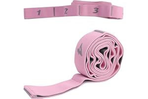 OWNKIM Übungsband, Yoga, Stretchbänder mit 11 Ringen, Widerstandsbänder für Yoga, Pilates, Tanz und Fitness, verstellbar und langlebig, für Erwachsene