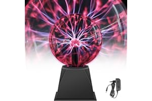Comely Lampada al Plasma, 6 Pollici Lampada a Sfera al Plasma Magia Luce Rossa Touch Sensitive per Regali per Feste, Decorazioni, Prop, Home, Natale