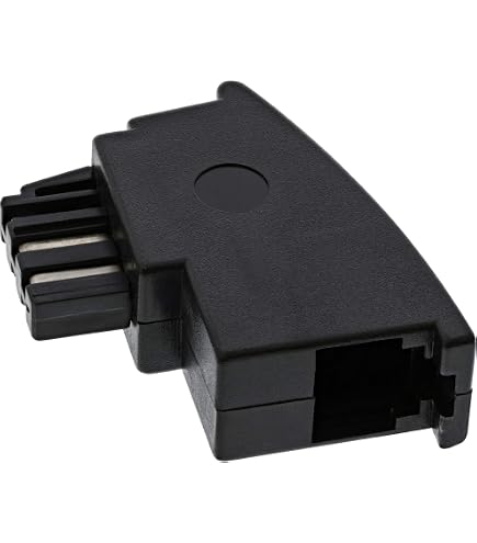 Adaptateur TAE-F Mâle Vers RJ45 Femelle 8P2C - Pour Connexion Routeur DSL Sur Prise Téléphonique - Plastique Robuste - 8