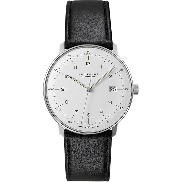 Orologio Uomo Junghans Titanio 059/2021.02, Cassa Titanio, Quadrante Bianco, Cinturino Pelle Grigia - 5