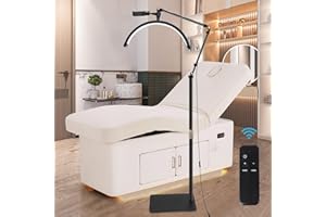 DESGNT Lampada a mezza luna a LED, lampada di estensione per ciglia, lampada da 36 W, lampada per ciglia con testa regolabile a 360 gradi, 3000 K-6000 K, per tatuatori,studi di bellezza.