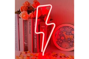UExnkj-Y Eclair Neon, Enseigne Lumineuse au Néon, Enseignes au néon Lightning, USB ou Alimenté par Batterie Néon Veilleuse pour Chambre à Allumer des Signes LED pour Noël Bar de Fête