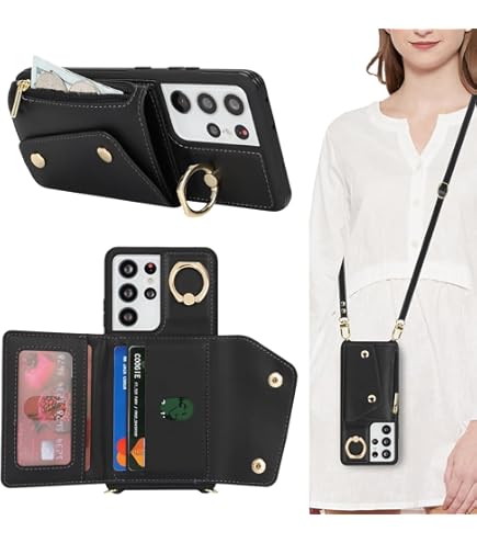 Cavor Telefoonhoesje met koord Compatibel met iPhone 11 Case,Portemonnee Hoesje Lederen Telefoonhoesje,[9 Pasjeshouder],Kaarthouder Sleutelkoord Case Hoesje voor vrouwen - Lichtblauw