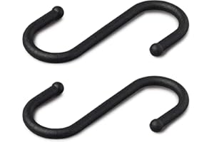 Zeal Silicone S Shape Hanging Hook, 12cm Set of 2 Black, One Size, W239N