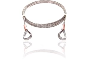 Drahtseile24 Edelstahlseil mit Kauschen, Edelstahl Stahlseil mit Kauschen | V4A AISI 316 | Ø3mm / 100kg Nutzlast | 2m