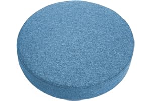 ping bu Round Chair Pads Thick 5/8/10cm Seat Cushion Pad,Dining Garden Chair Cushion Seat Pads Round Stool Cushions for Kitchen Home (30x30x8cm,Blue)