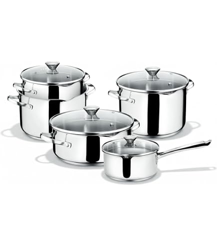 AMCステンレススチール セット AMC 25 Piece Stainless Steel Induction Non-Stick Cookware Set
