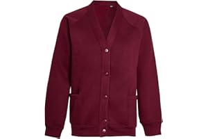 NY Deluxe Edition Kids Girls Unisex School Fleece Button Cardigan Uniform Sweatshirt Age 5-14 Years